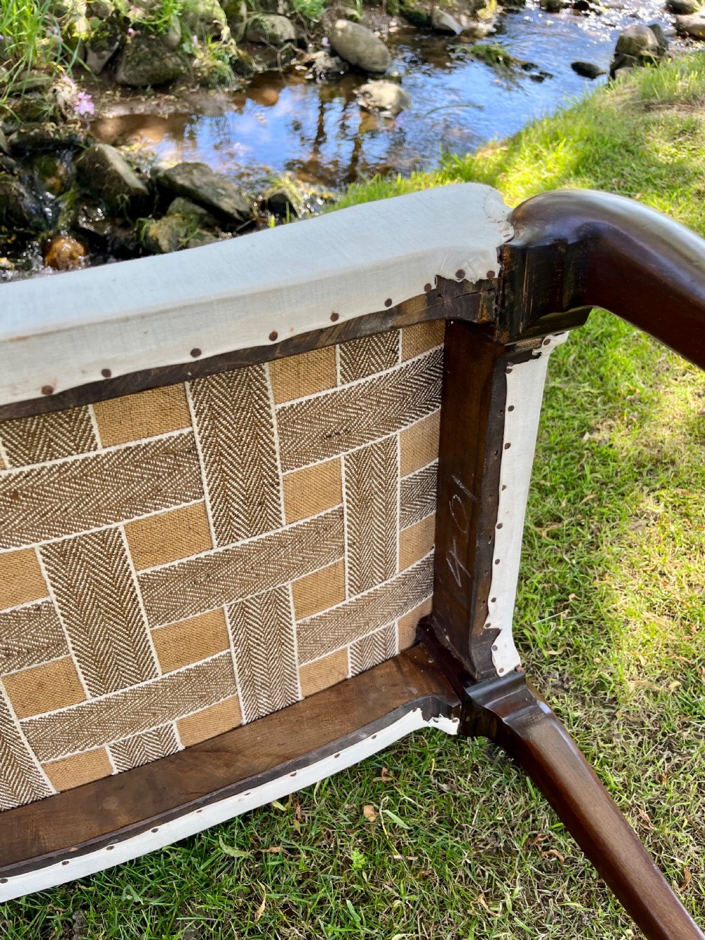Whytock and Reid mahogany Stool View IX