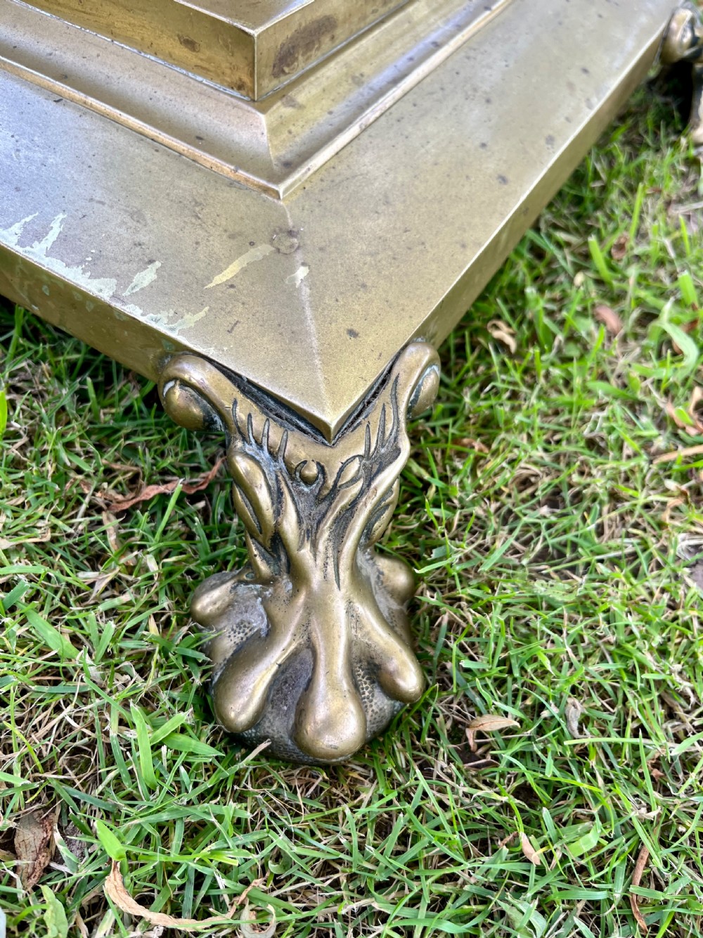 Brass Corinthian standard lamp  View II