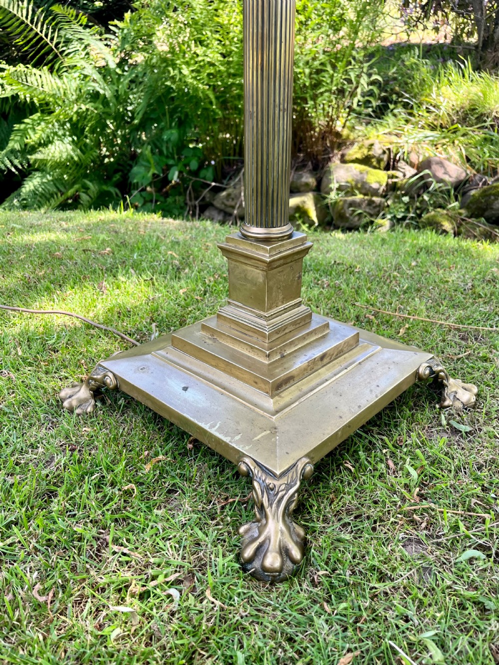 Brass Corinthian standard lamp  View VII