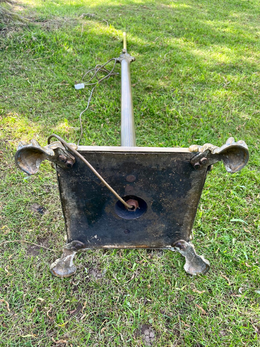 Brass Corinthian standard lamp  View IX