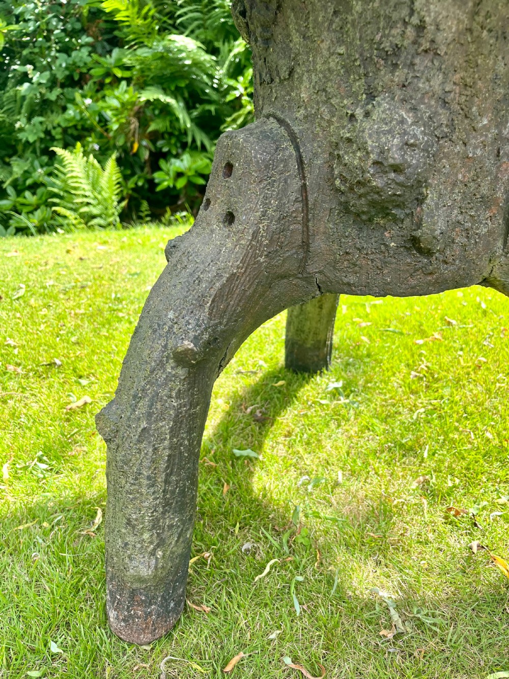 Rare Scottish faux bois garden planter View II