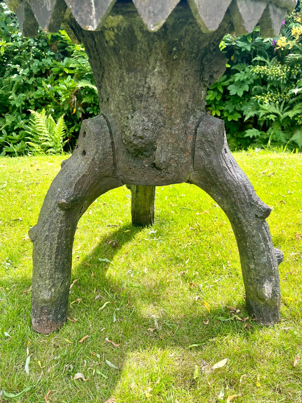 Rare Scottish faux bois garden planter View IV