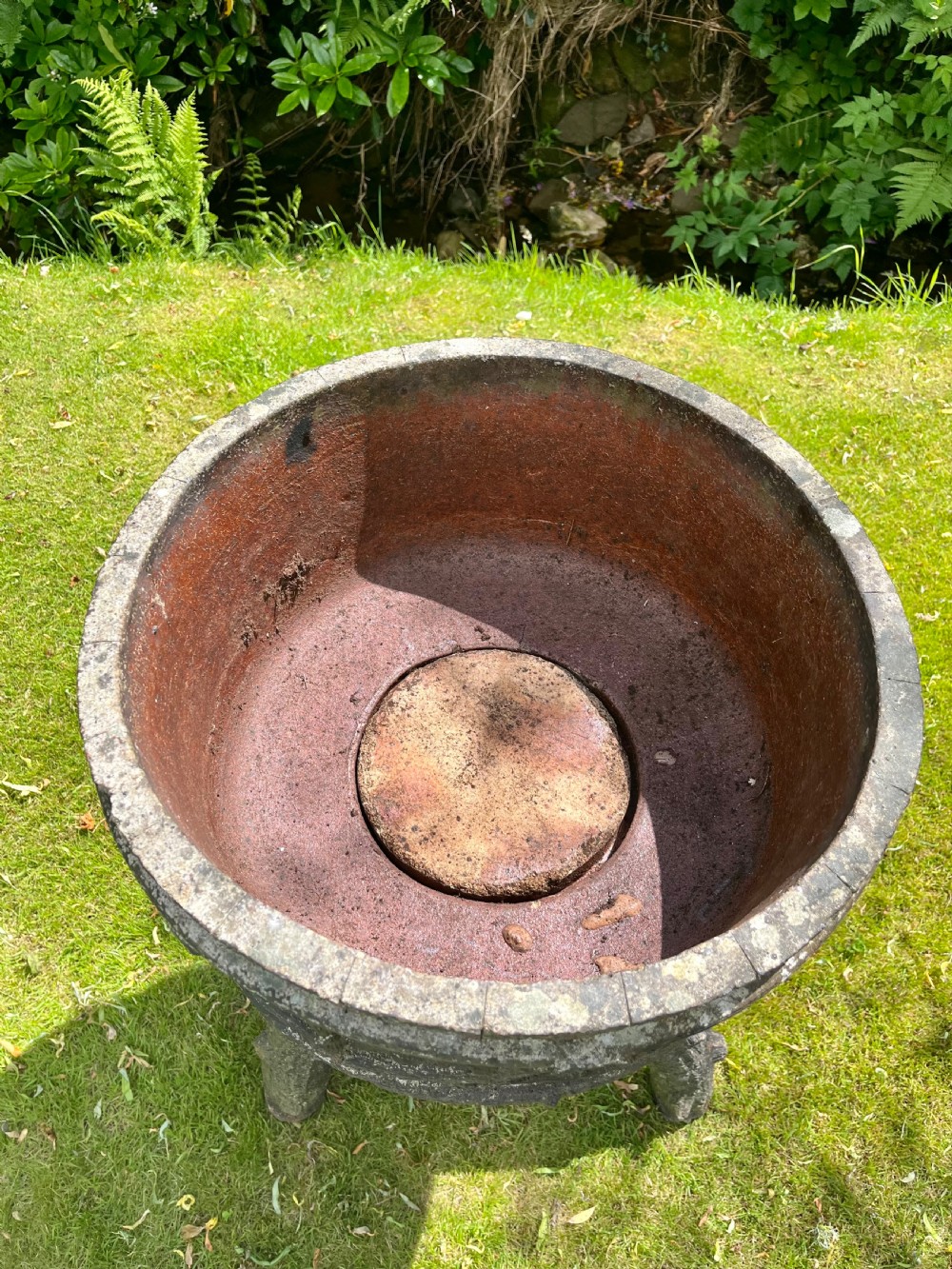 Rare Scottish faux bois garden planter View VII