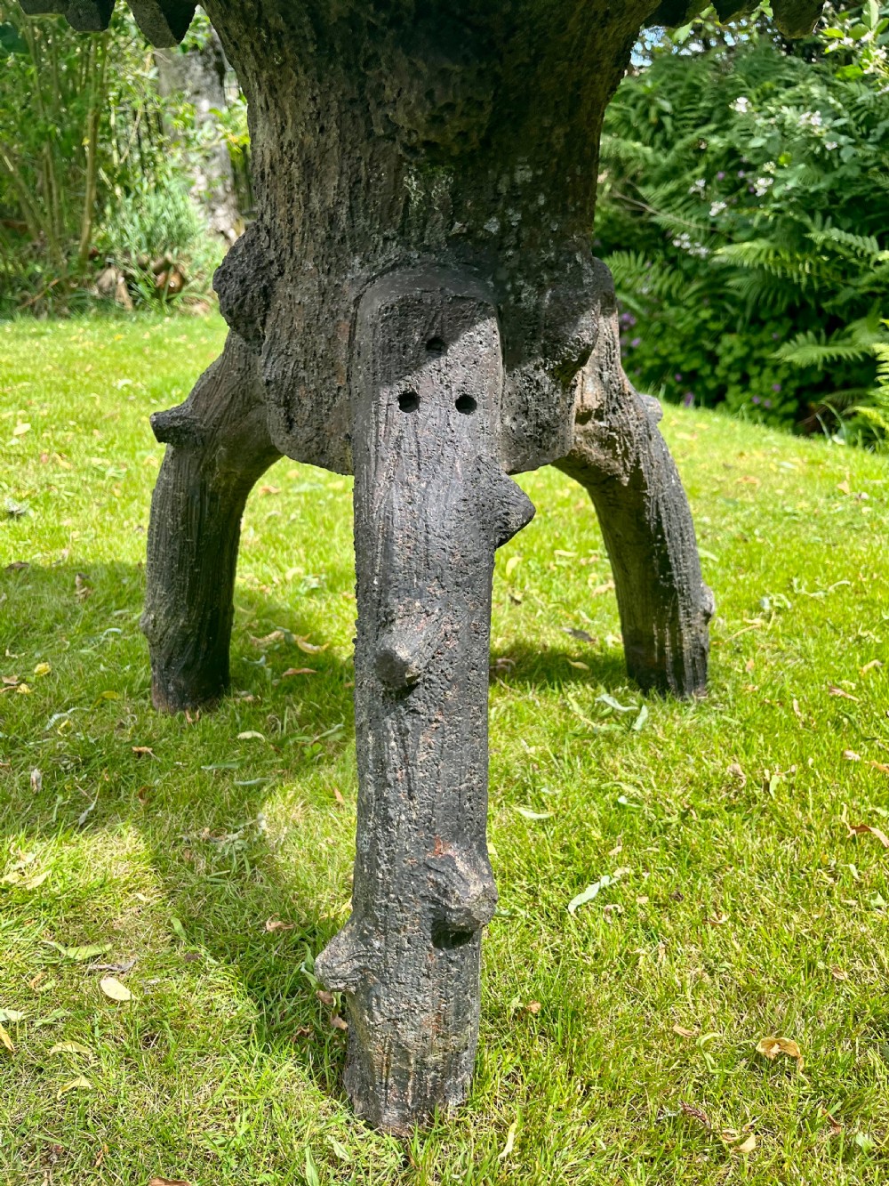 Rare Scottish faux bois garden planter View X