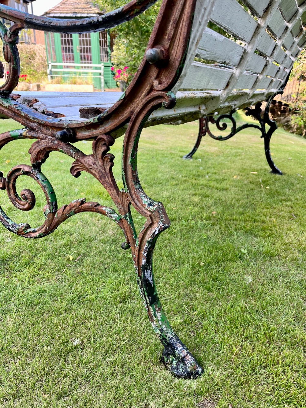 Rare Scottish cast iron garden bench  View IX