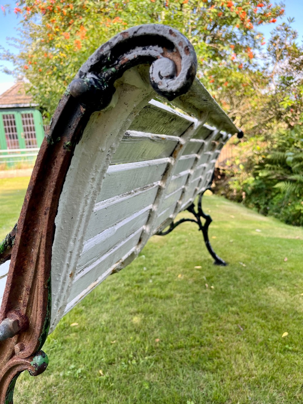 Rare Scottish cast iron garden bench  View X
