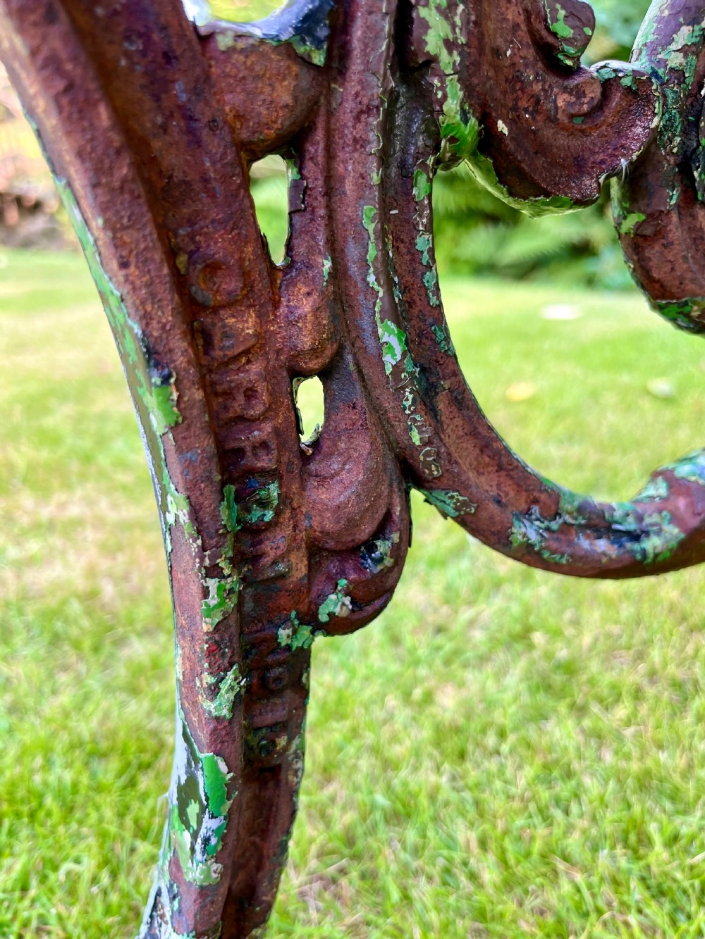 Rare Scottish cast iron garden bench  View XVI