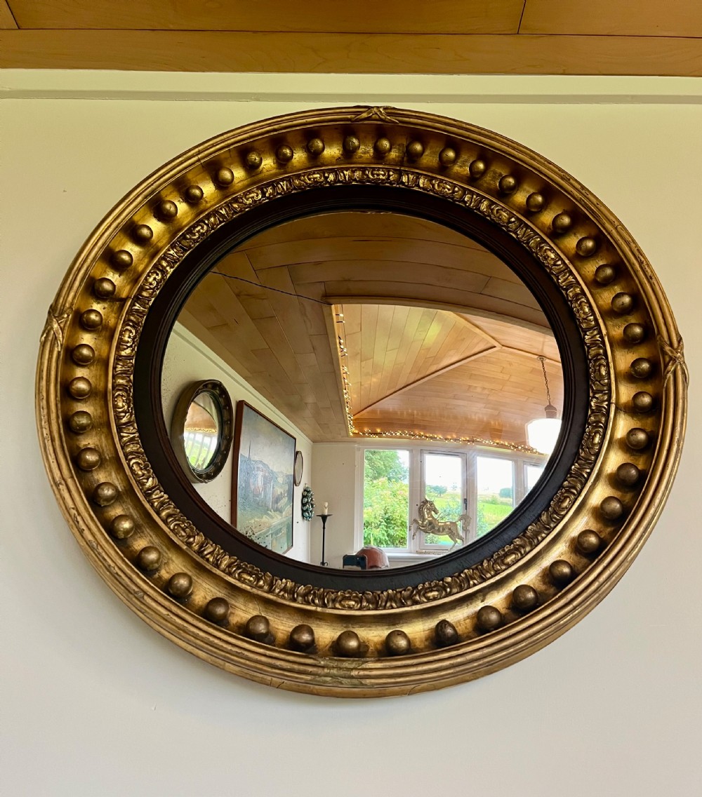 Large gilt convex mirror  View IV