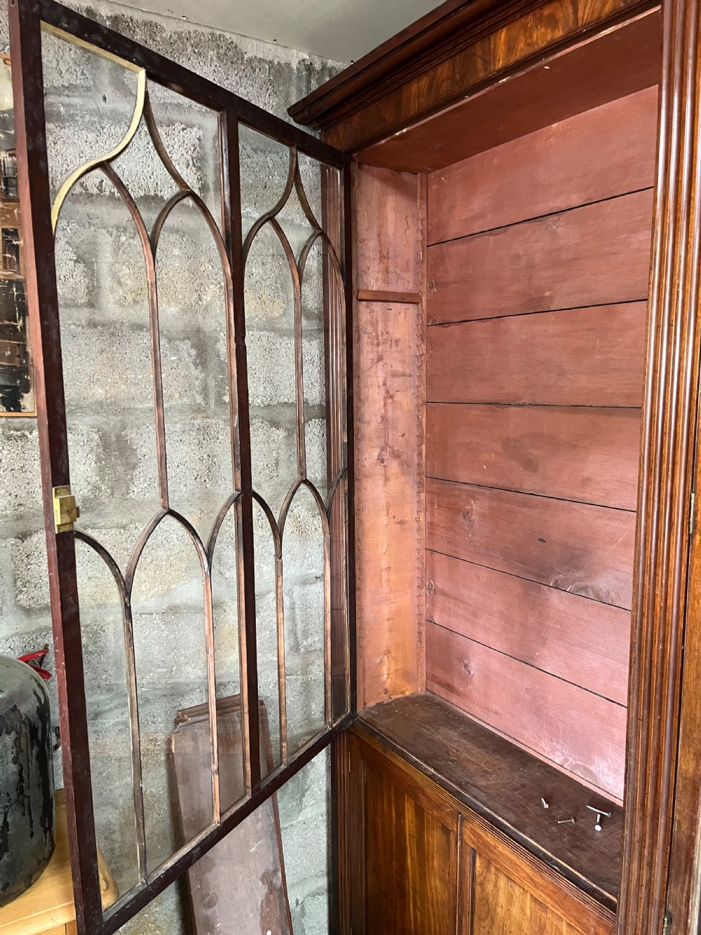 Large regency breakfront library bookcase  View IV