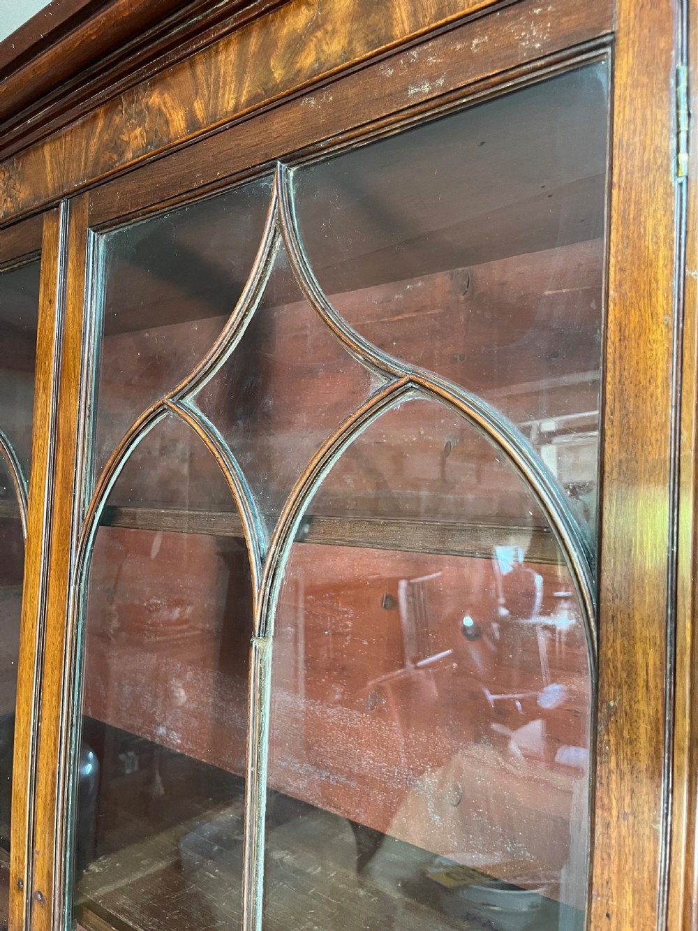 Large regency breakfront library bookcase  View VII