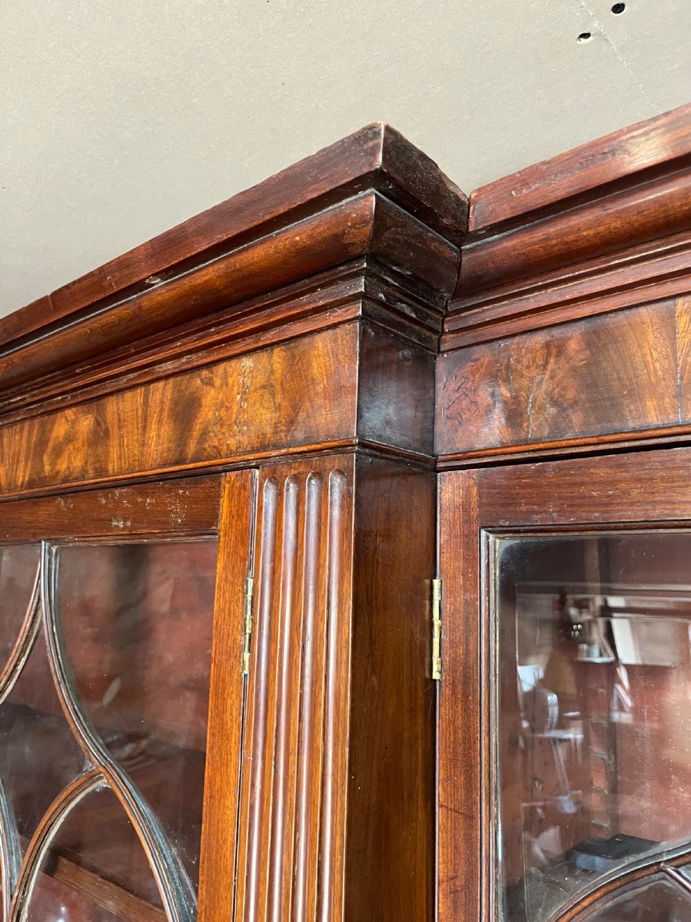 Large regency breakfront library bookcase  View IX