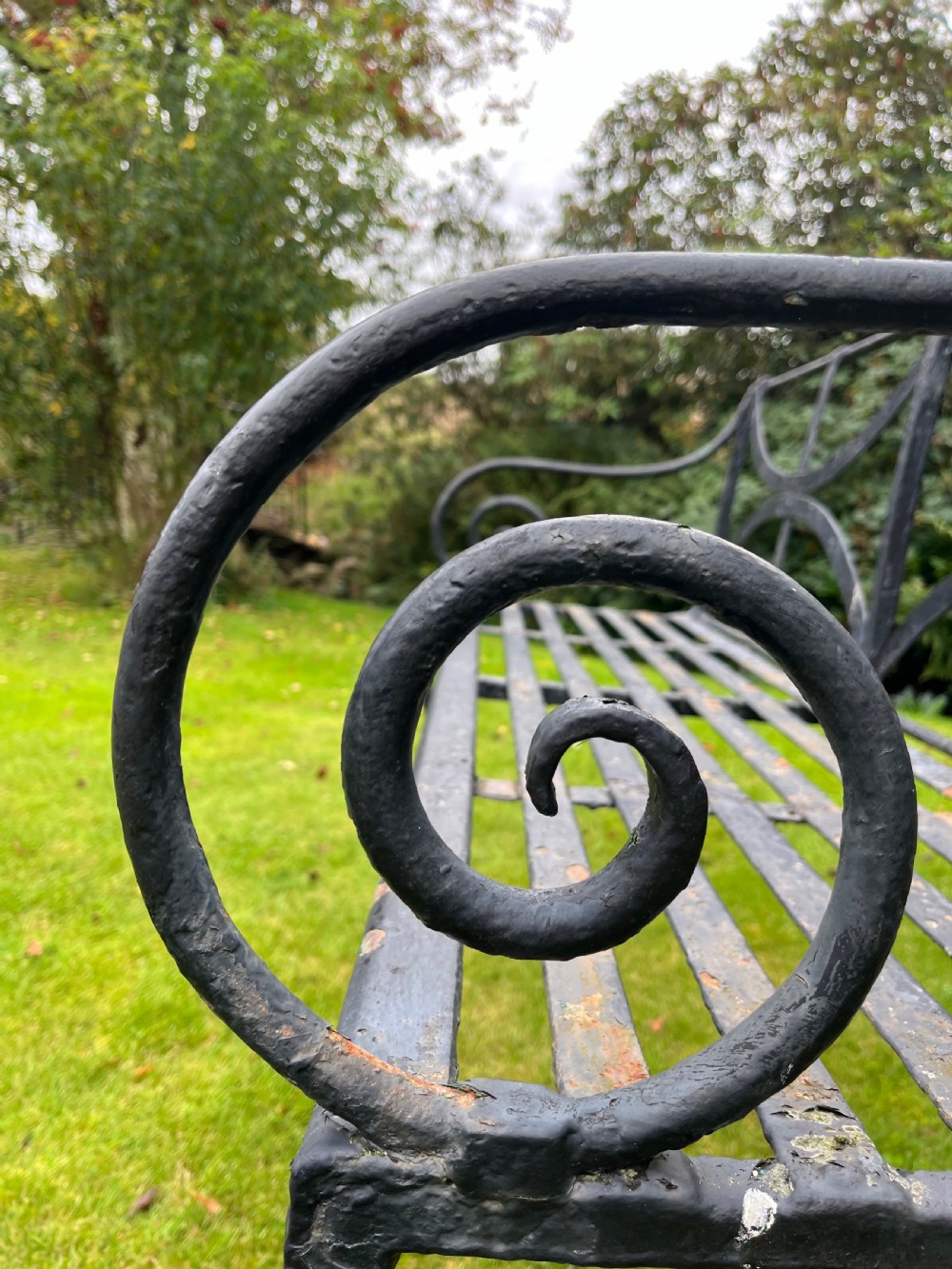 Rare Scottish garden bench View VII