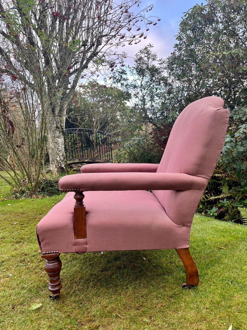 Mahogany open armchair  View II
