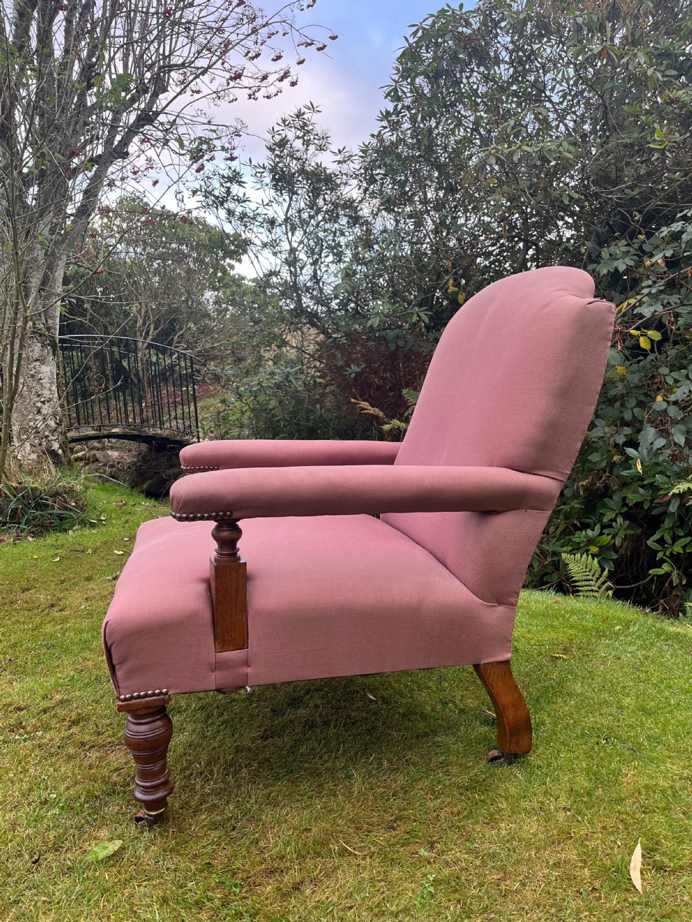 Mahogany open armchair  View V