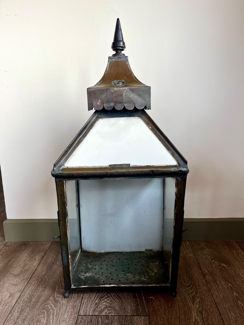 Large copper wall lantern View XI
