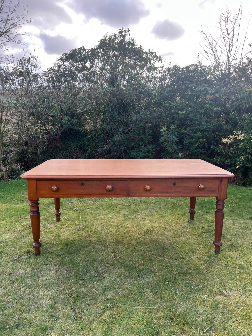 Large pine kitchen table  View II
