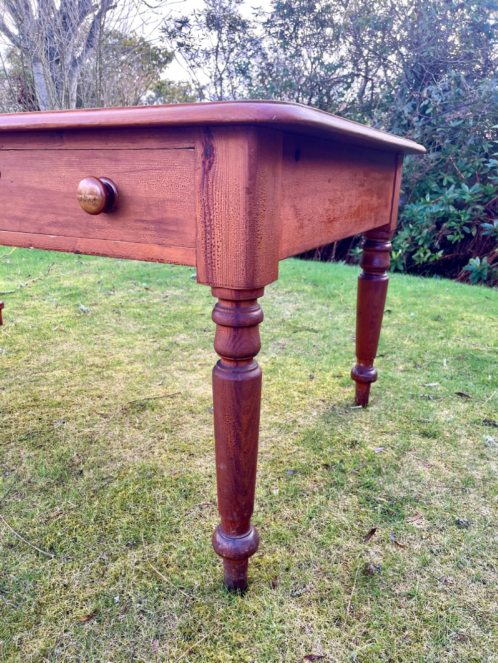 Large pine kitchen table  View V