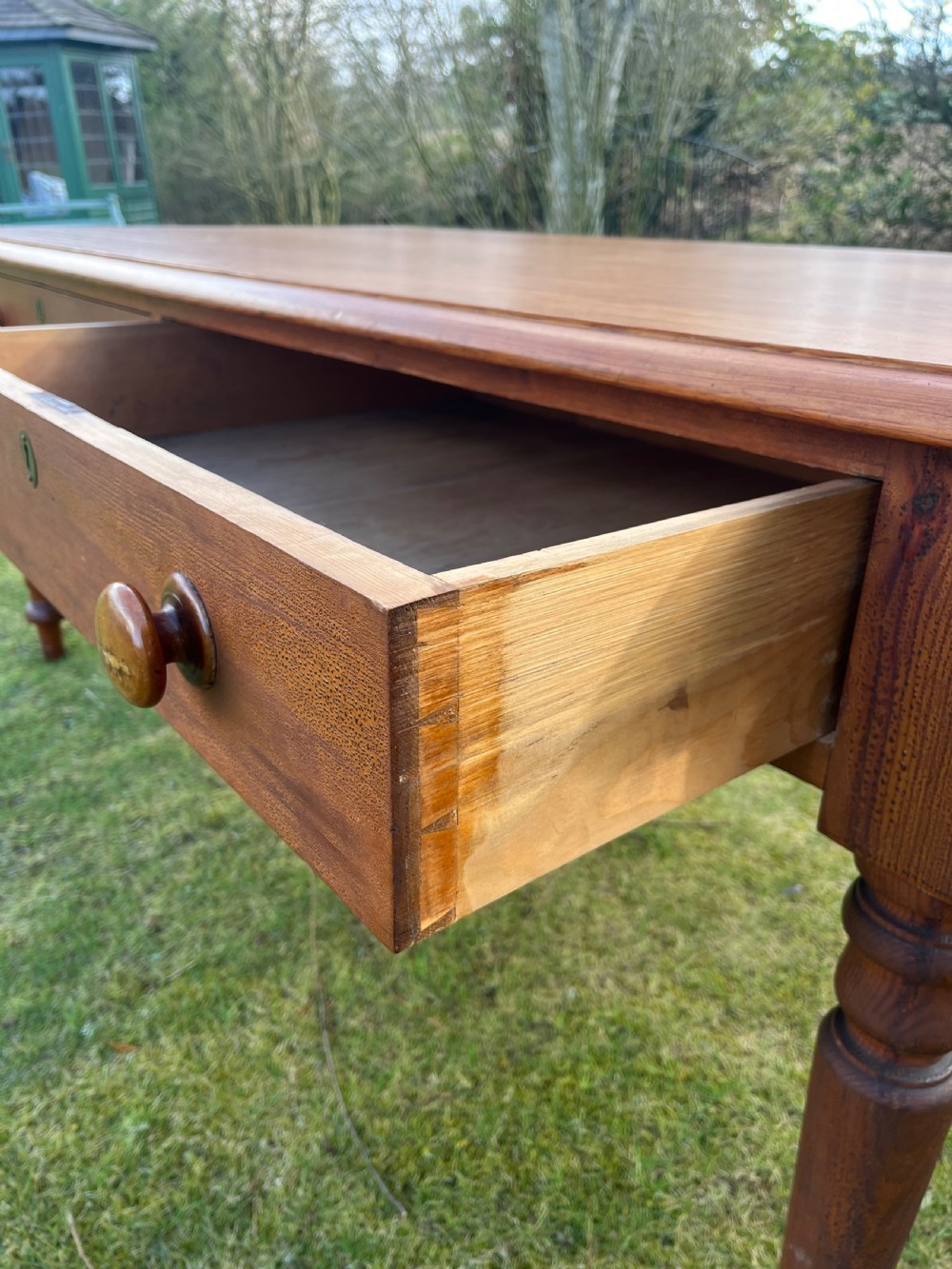 Large pine kitchen table  View VI
