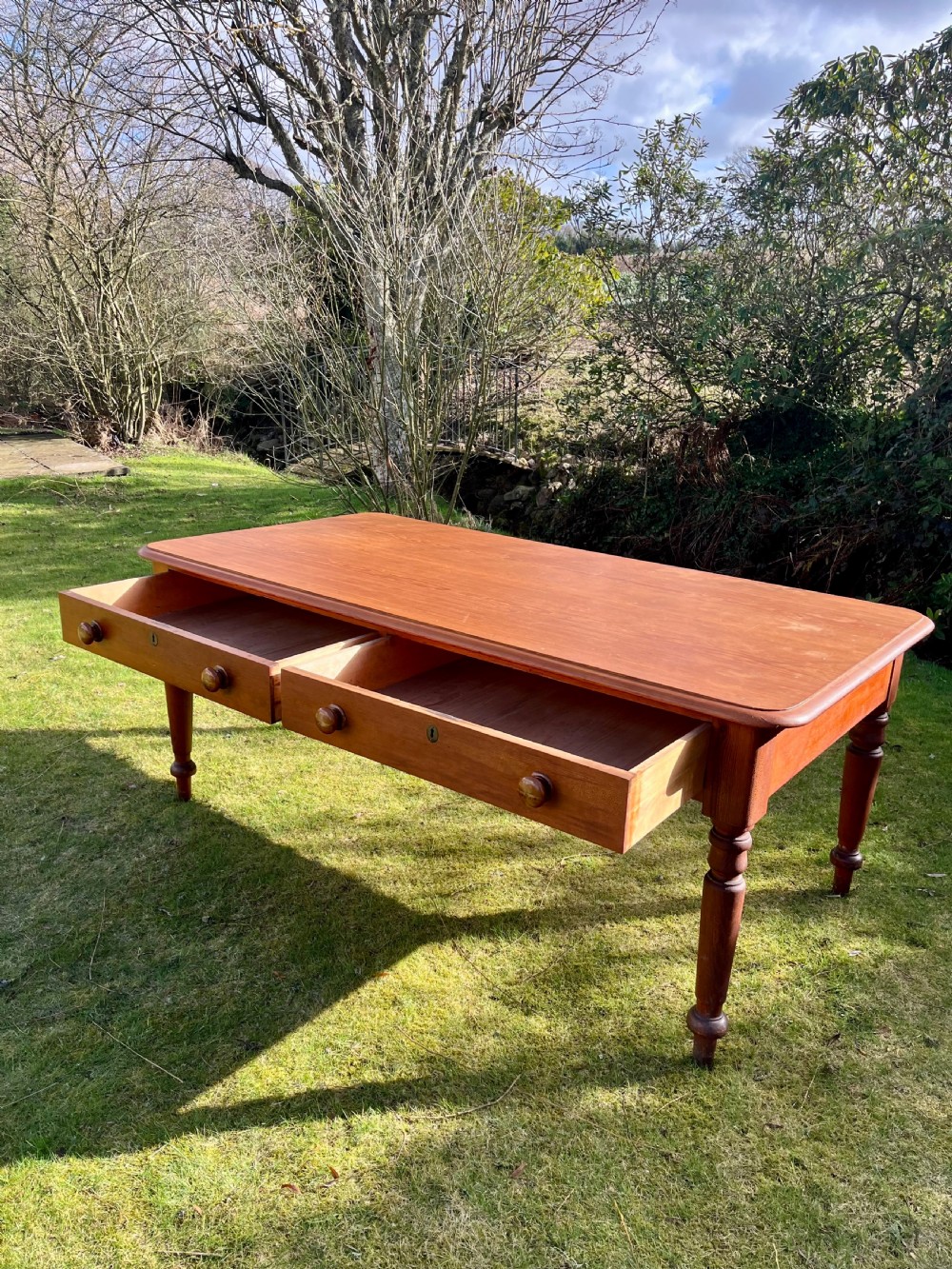 Large pine kitchen table  View X