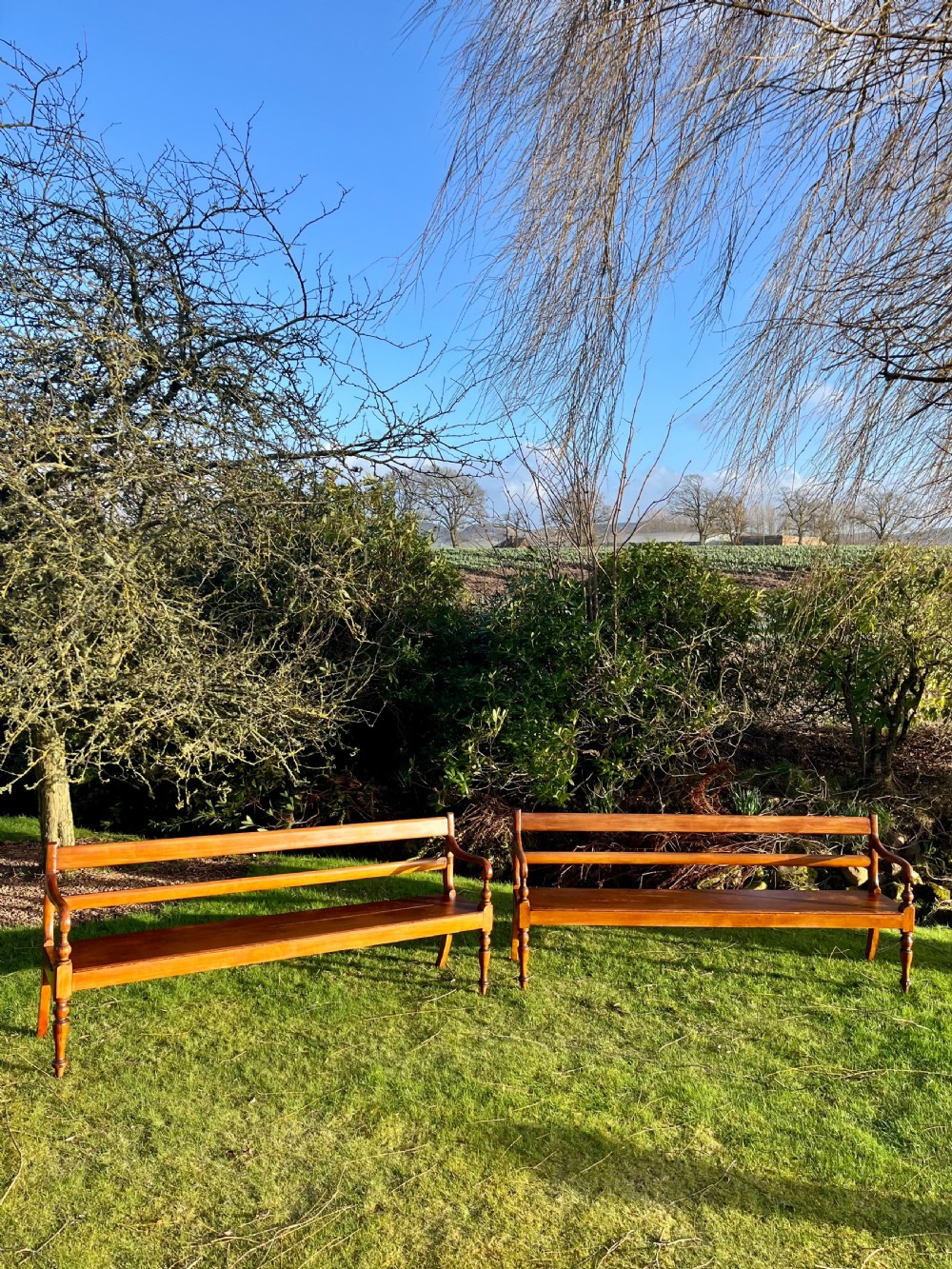Pair hall benches View III