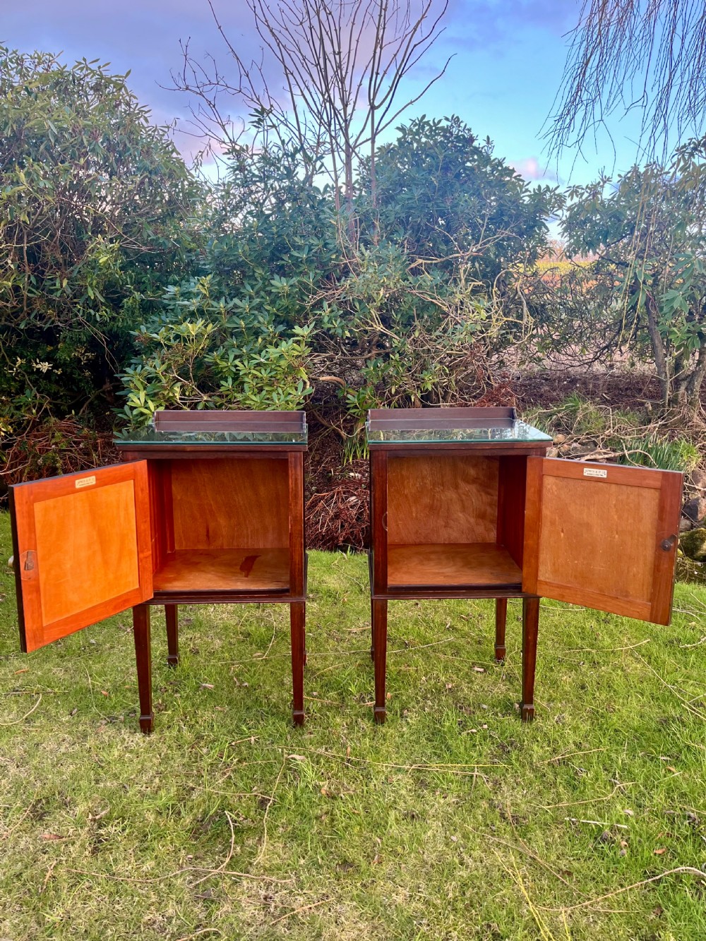 Pair mahogany bedside cabinets  View IV