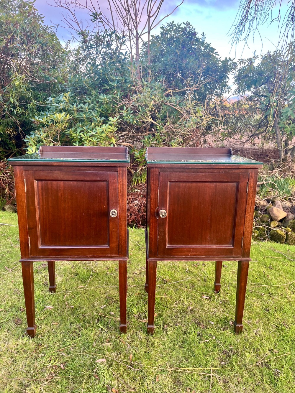 Pair mahogany bedside cabinets  View VIII