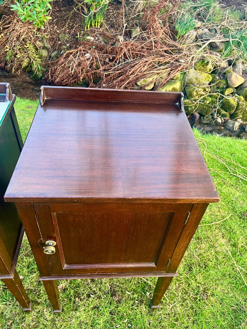 Pair mahogany bedside cabinets  View IX