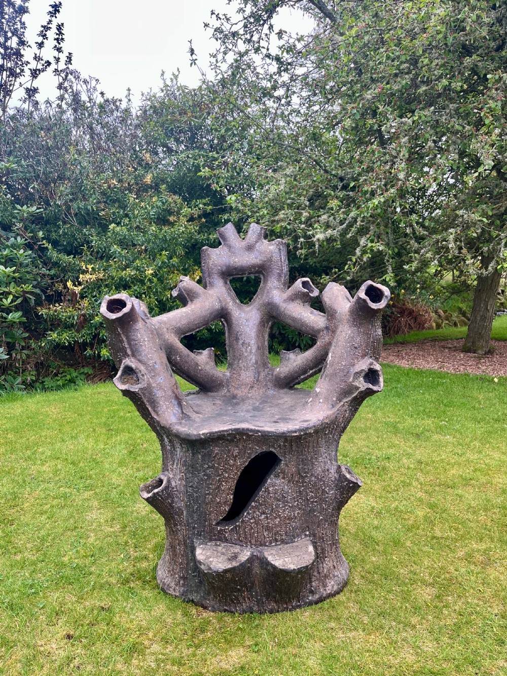 Scottish faux bois garden chair 