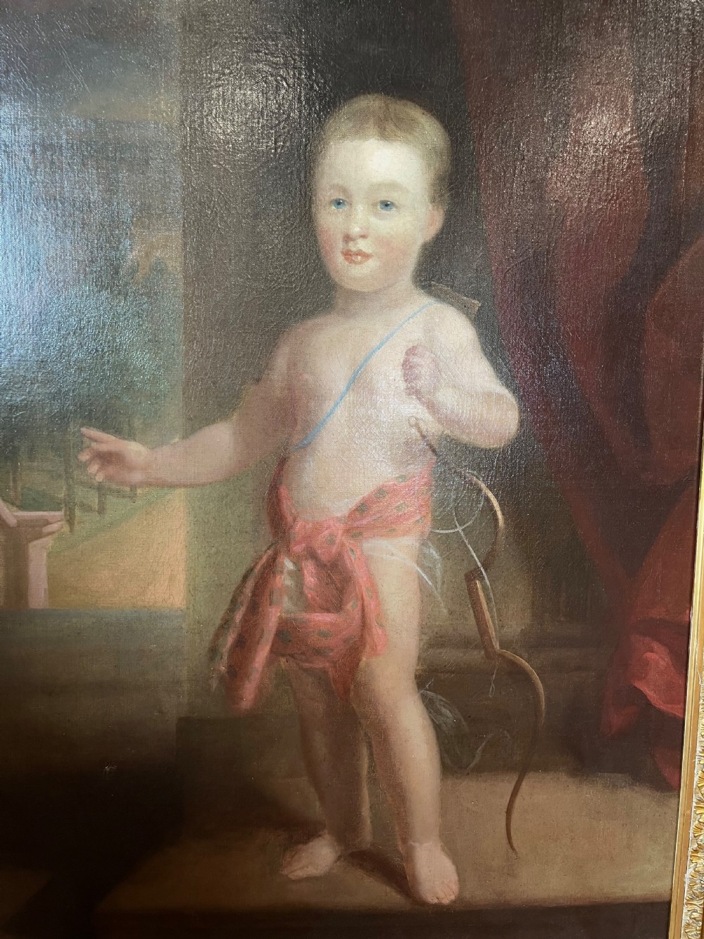 Huge cherub oil portrait  View IV
