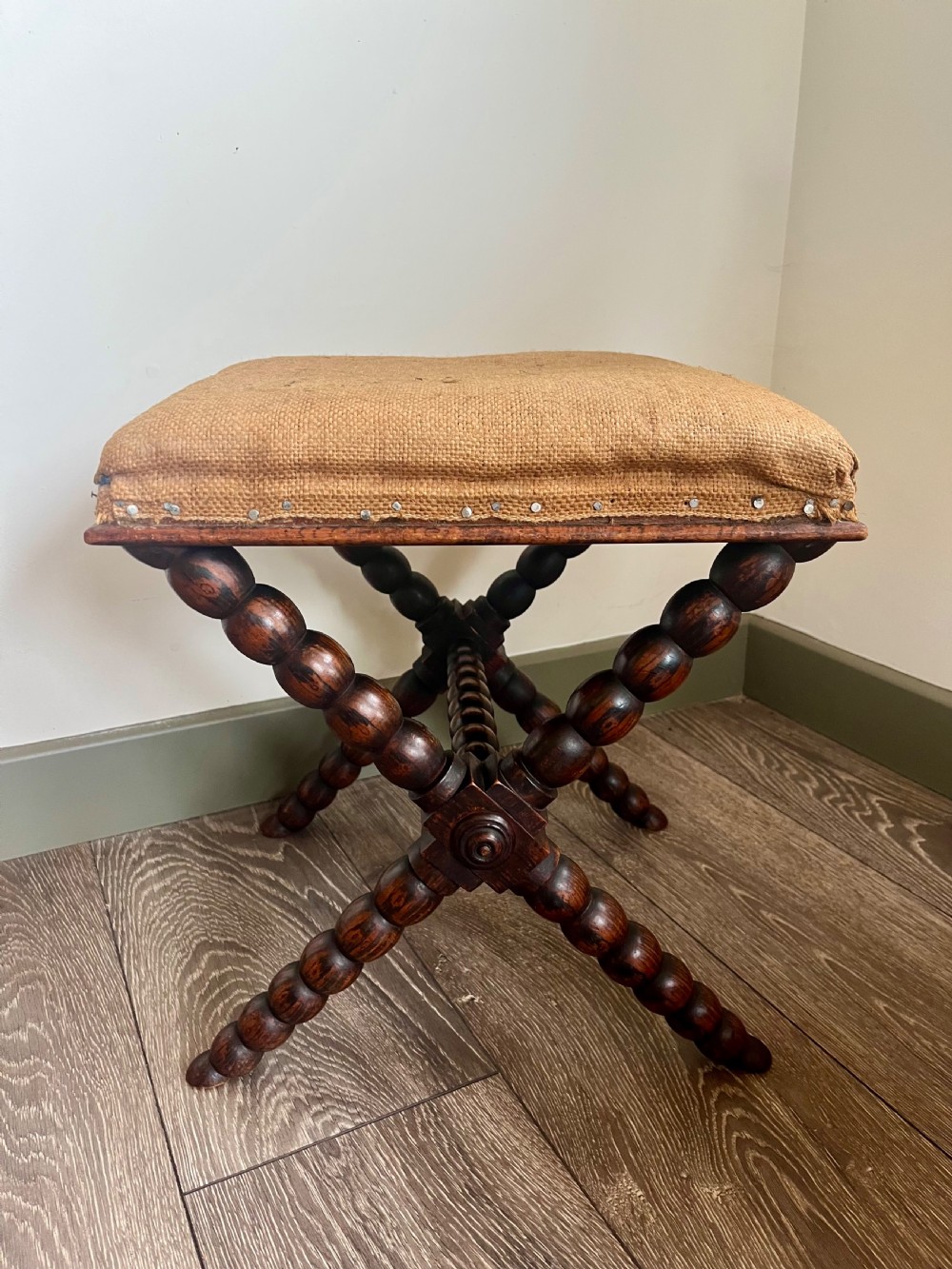 Rosewood bobbin turned stool