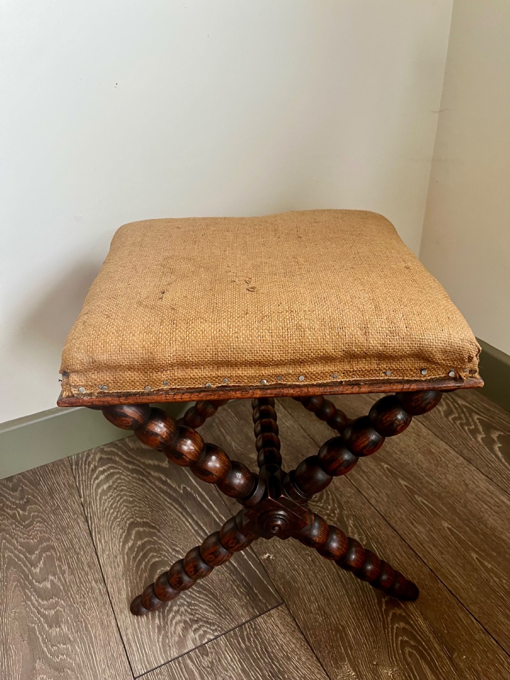 Rosewood bobbin turned stool View II