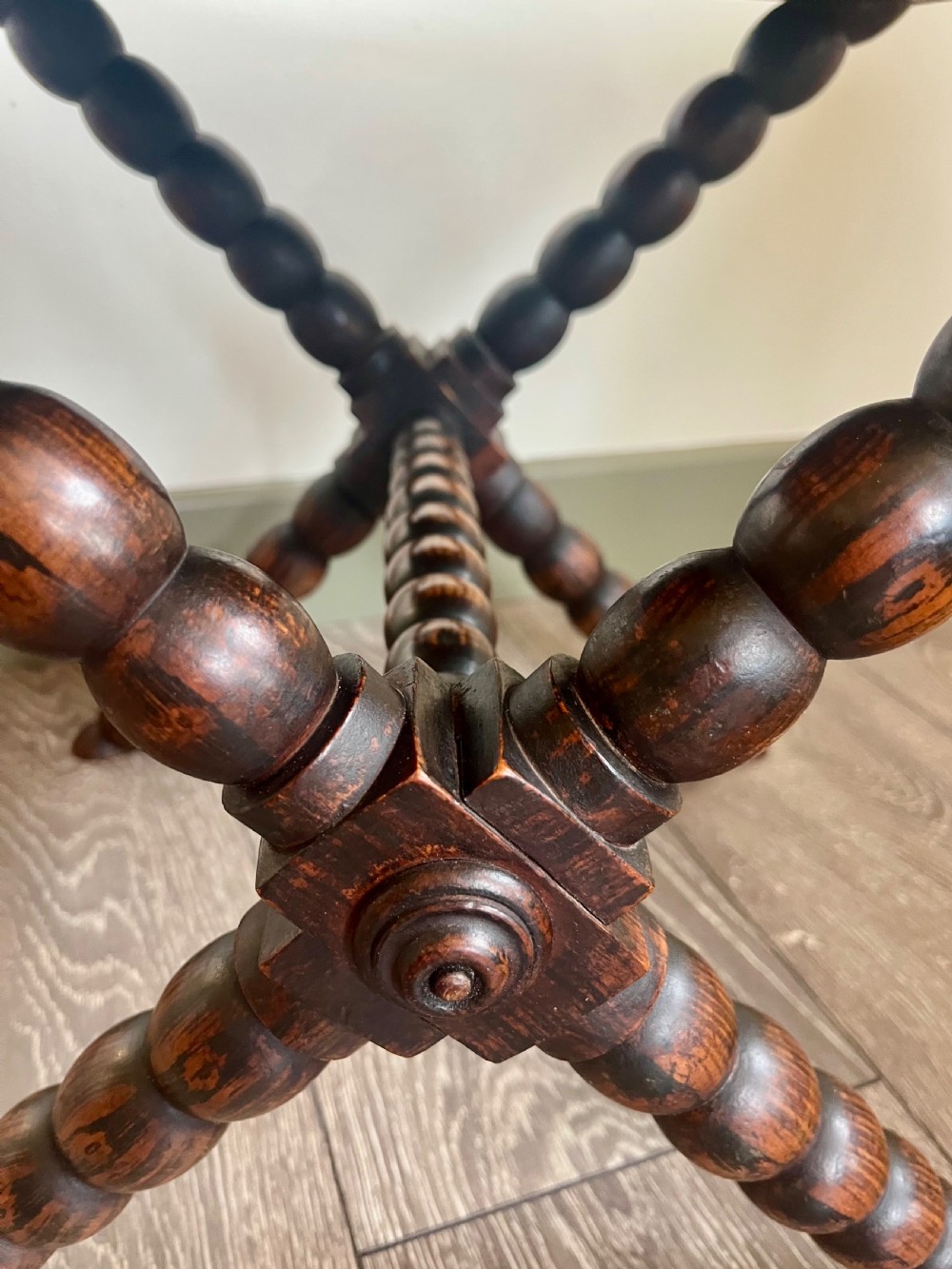 Rosewood bobbin turned stool View III