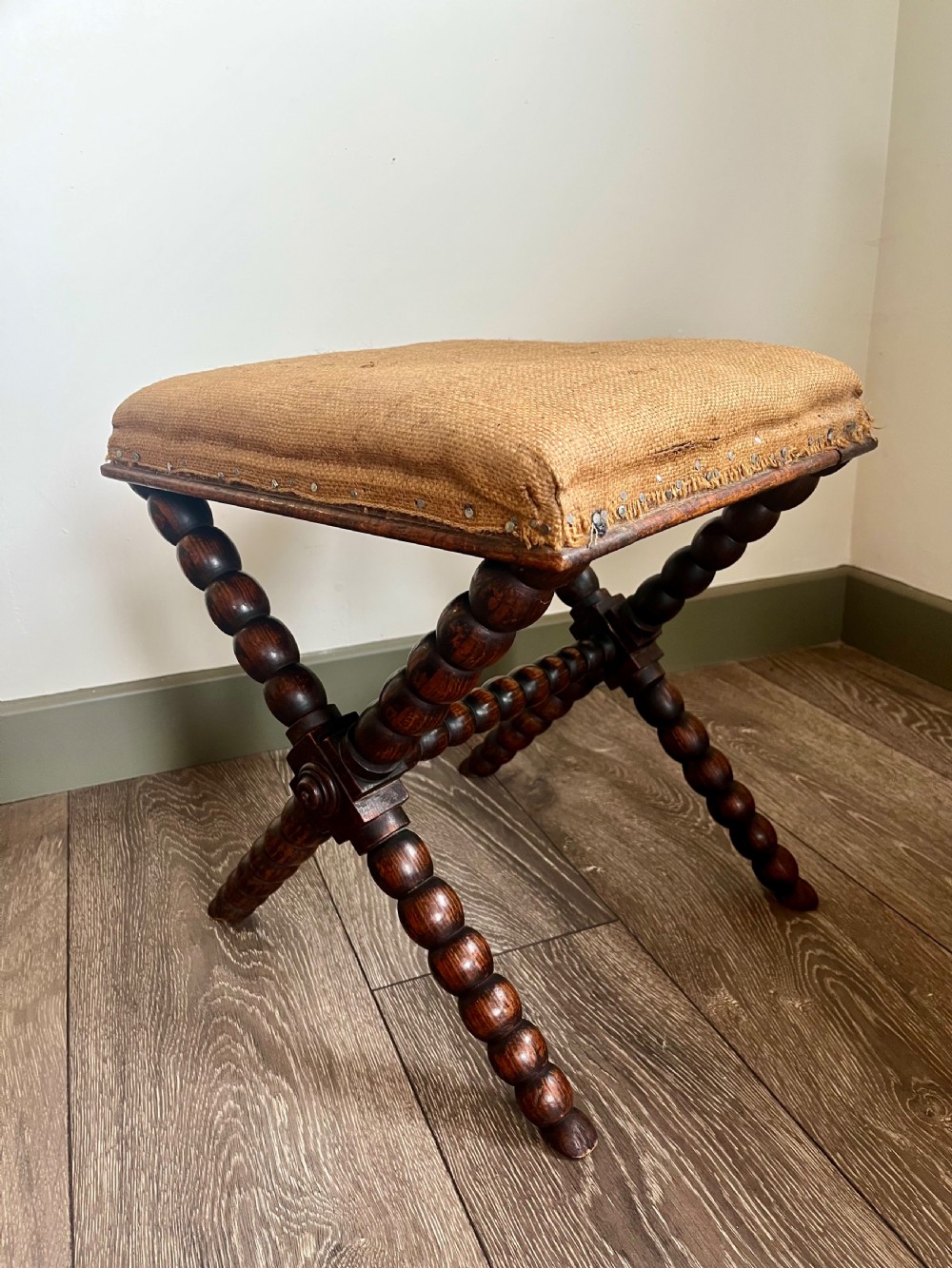 Rosewood bobbin turned stool View IV