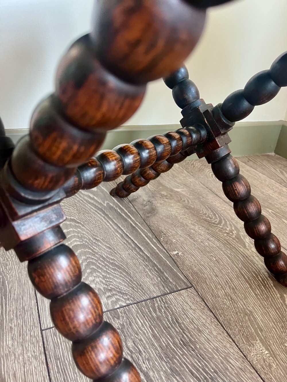Rosewood bobbin turned stool View VI