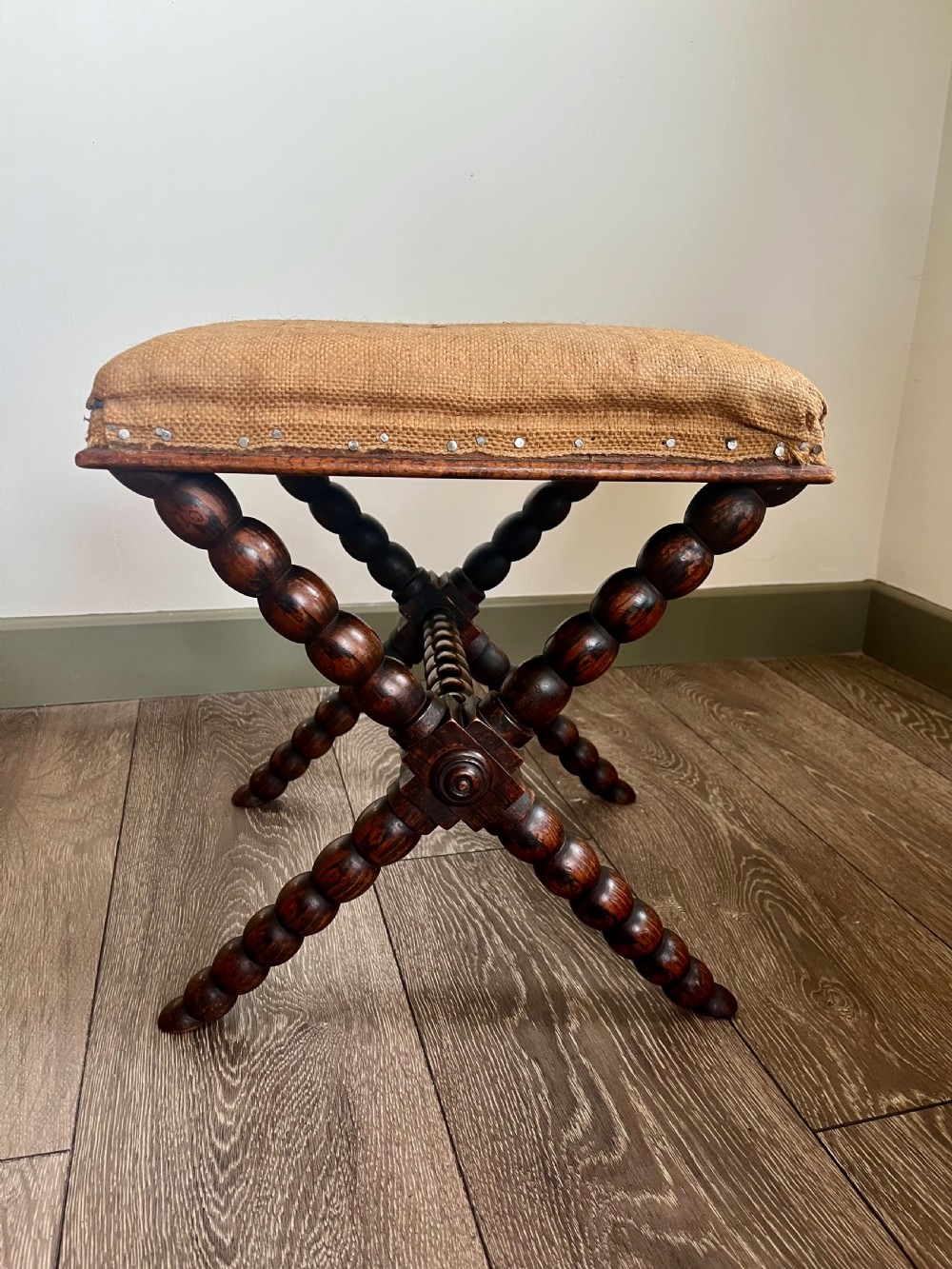 Rosewood bobbin turned stool View VIII