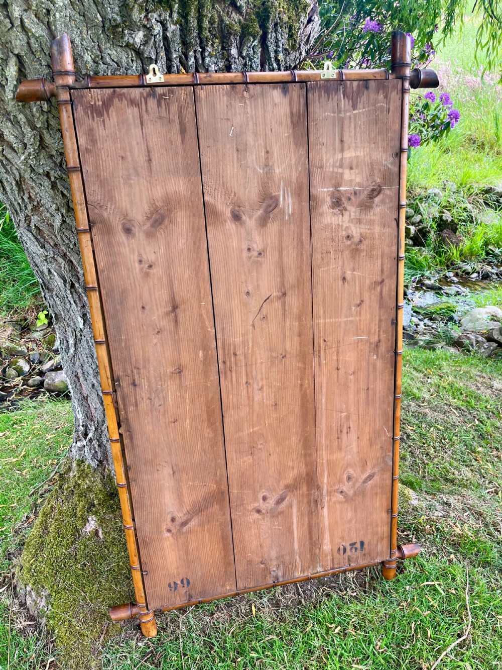 Large french faux bamboo wall mirror  View VIII