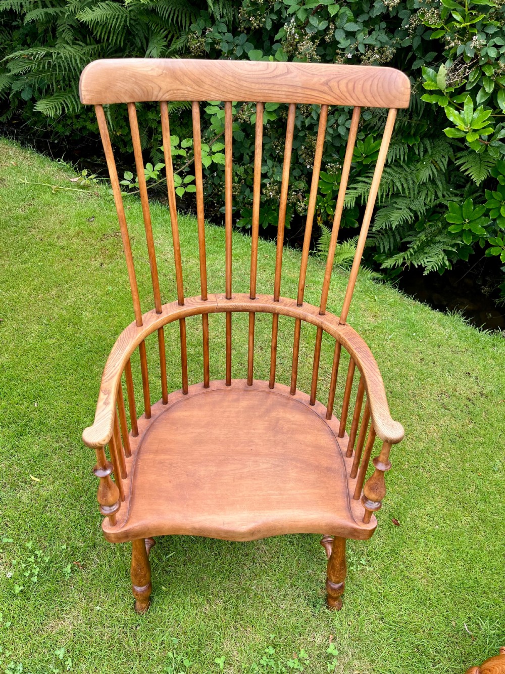 Matched pair Scottish Darvel Windsor chairs View III