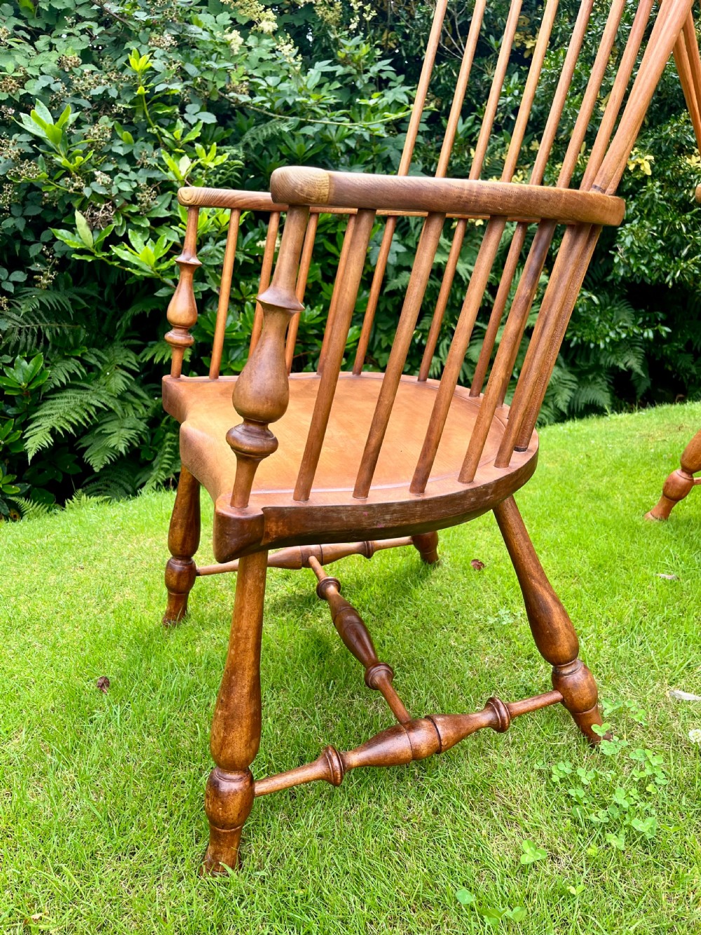 Matched pair Scottish Darvel Windsor chairs View VII