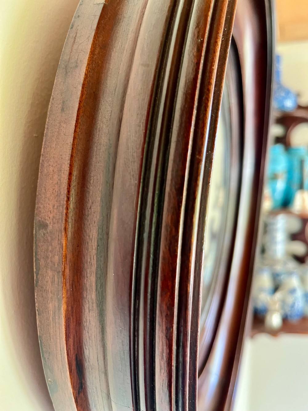 Small mahogany convex mirror  View IV