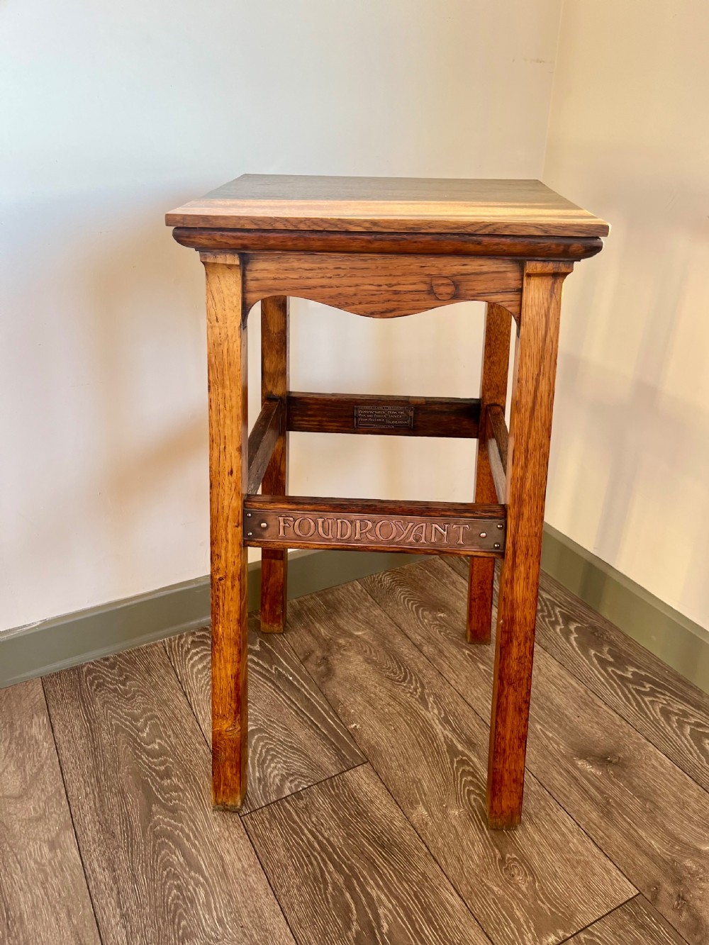 HMS Foudroyant oak and copper occasional table