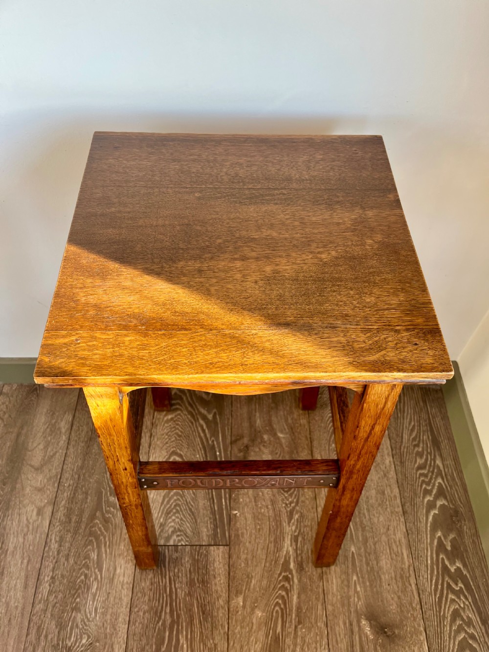 HMS Foudroyant oak and copper occasional table View III