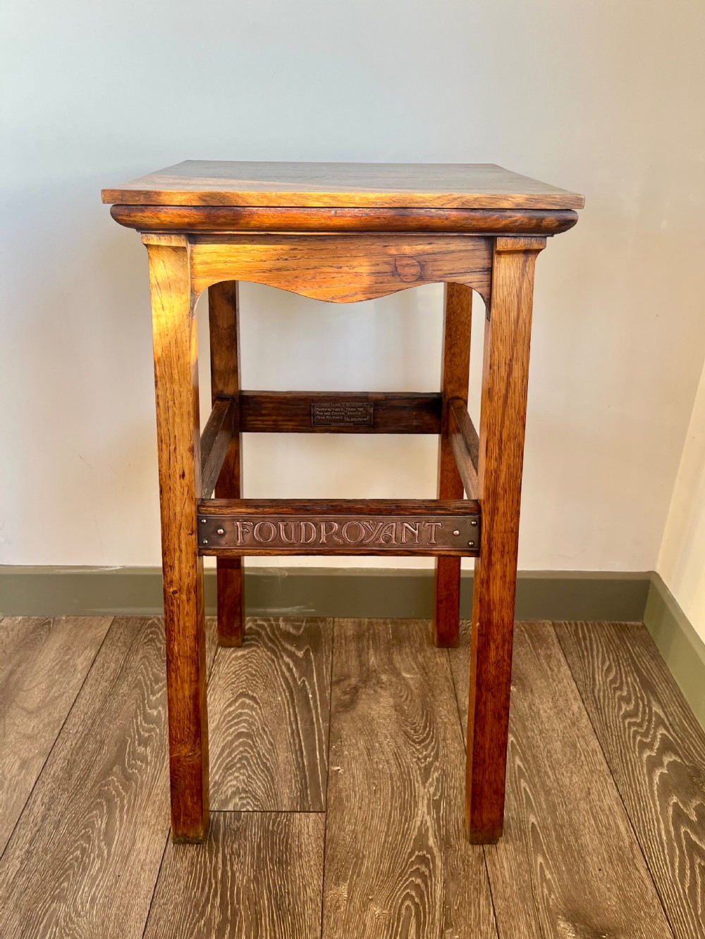 HMS Foudroyant oak and copper occasional table View IV