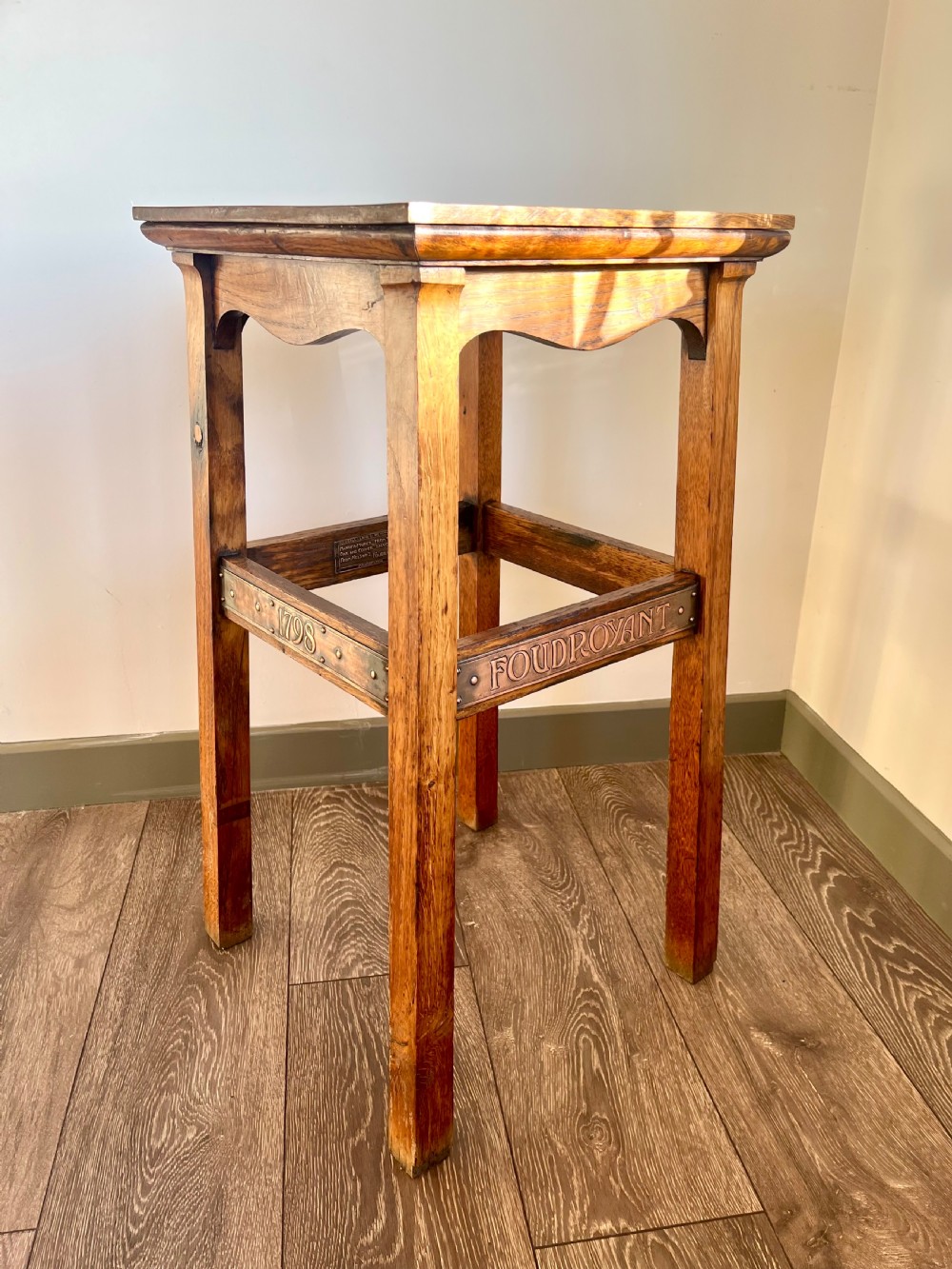HMS Foudroyant oak and copper occasional table View VII