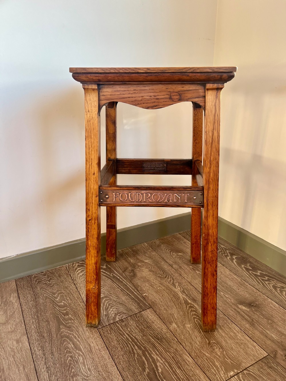 HMS Foudroyant oak and copper occasional table View IX