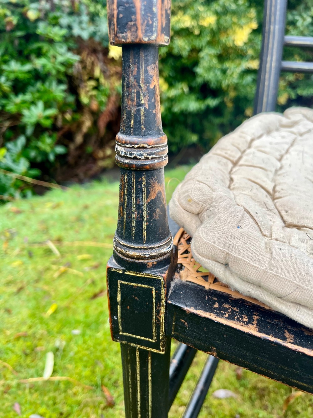 Regency painted open armchair  View V
