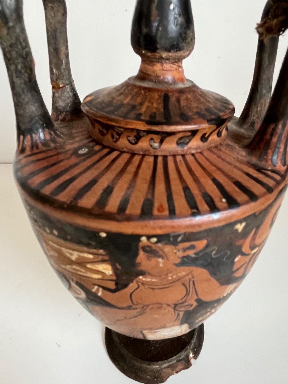 Ancient Greek pottery marriage vase View V