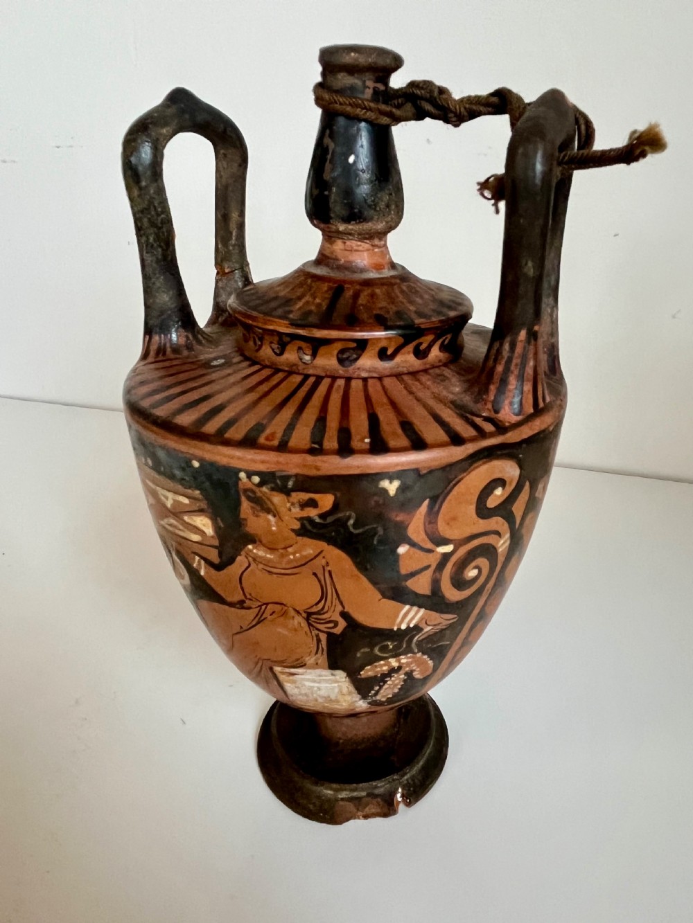 Ancient Greek pottery marriage vase View VI