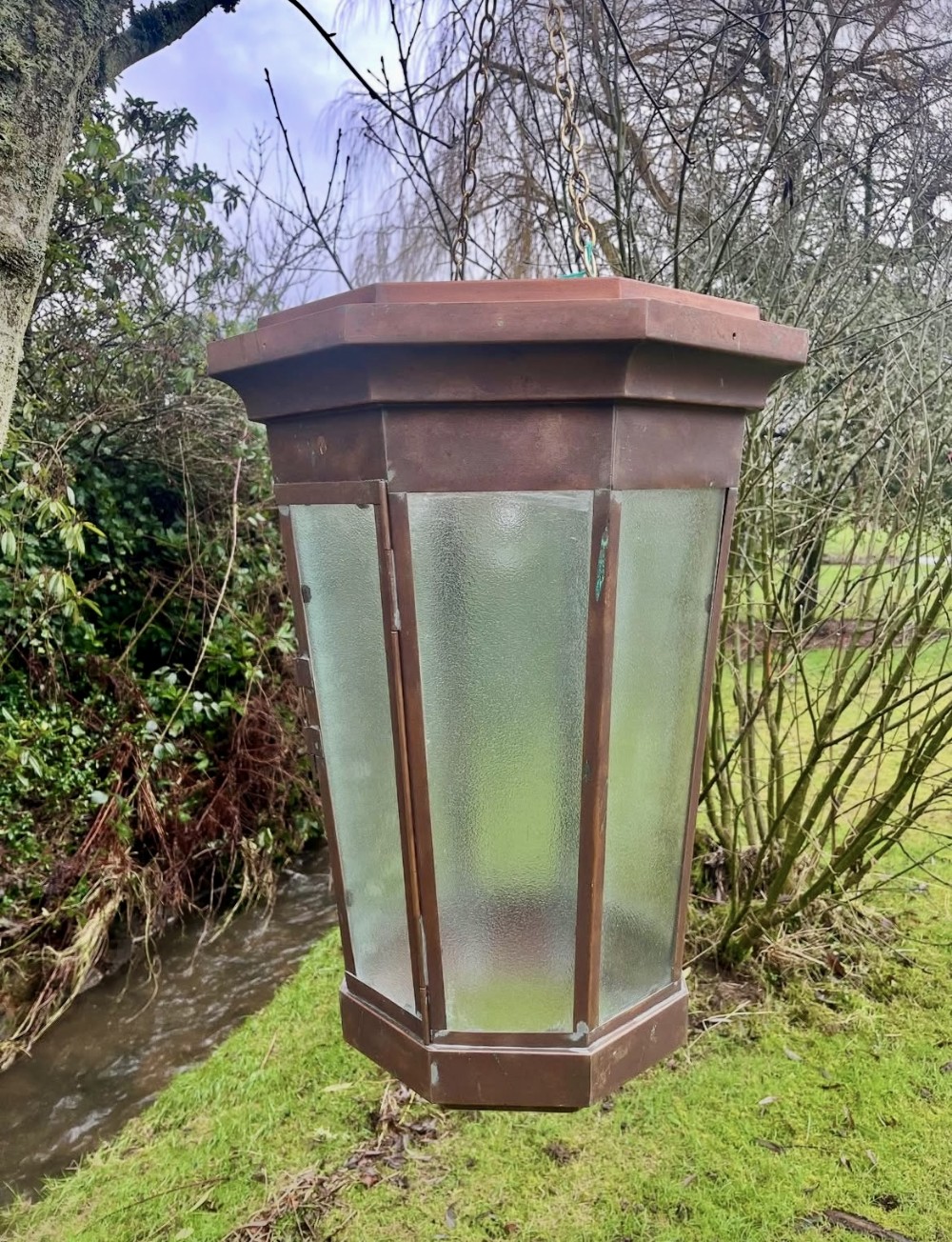 Huge copper hall lantern