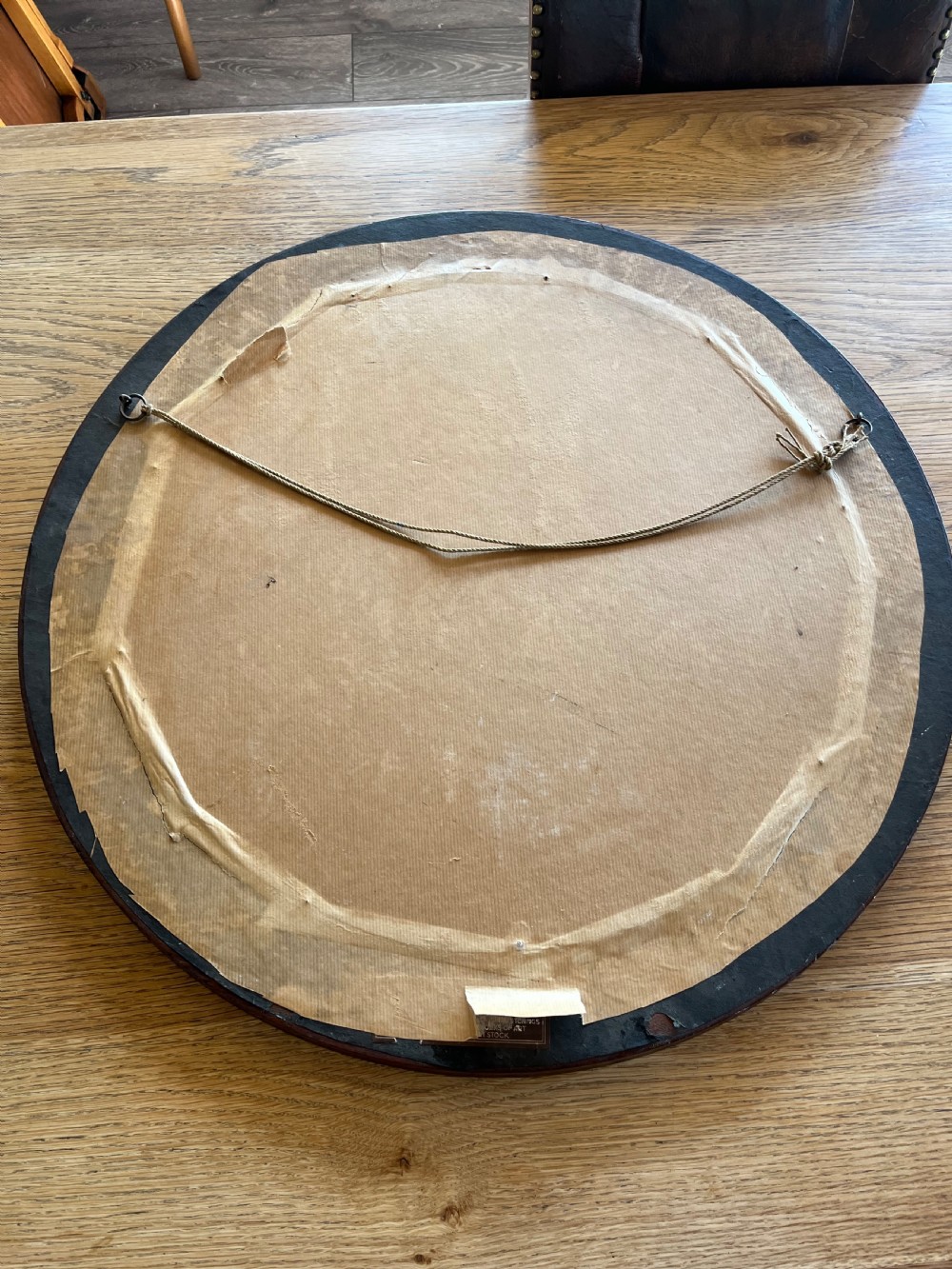 Large circular mahogany wall mirror  View VII