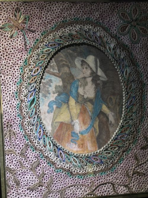 QUILLWORK PICTURE OF A LADY - ADDITIONAL PHOTO 1